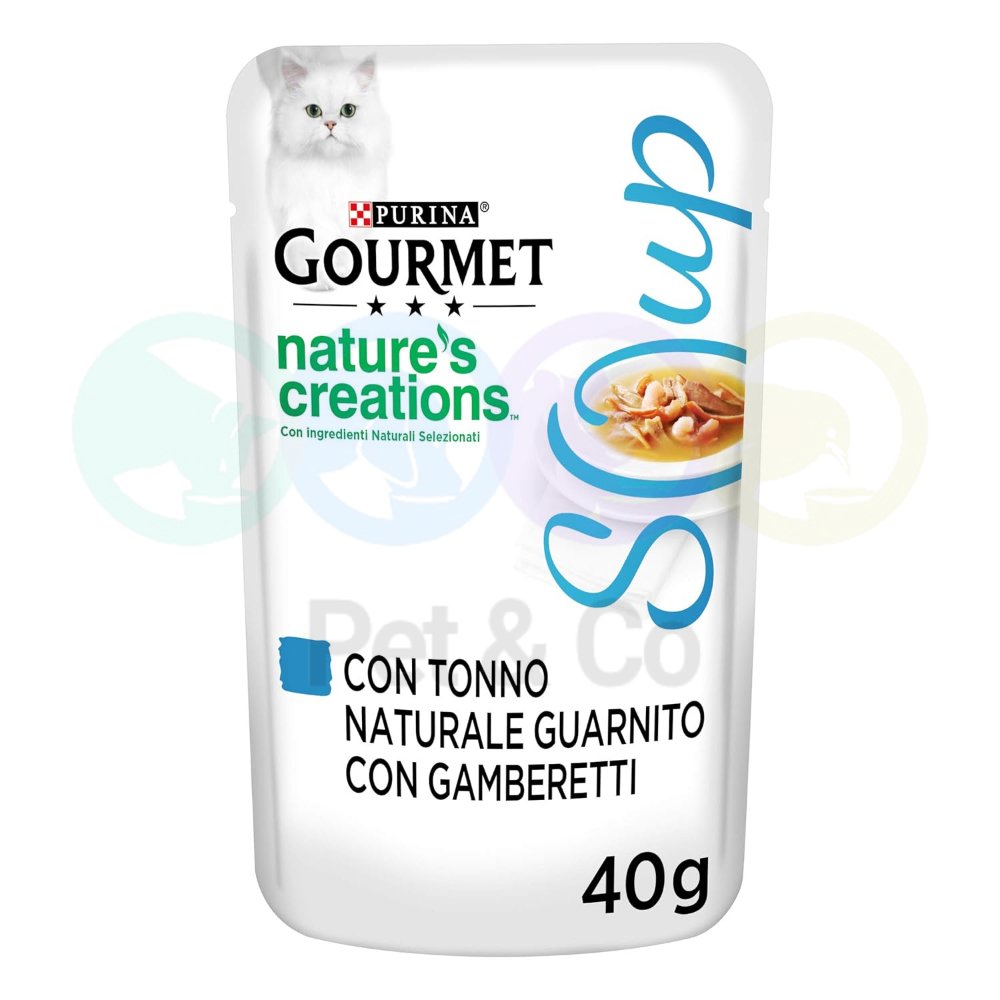Gourmet Nature’s creation Soup for Cats with Tuna & Shrimps 40g