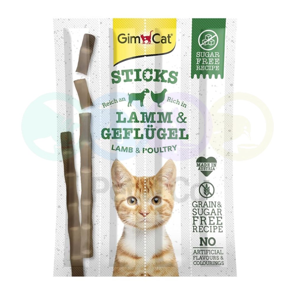 GimCat Sticks for Cats with Lamb & Poultry 4×3g