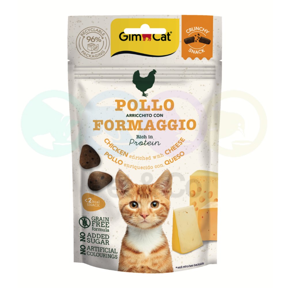 GimCat Treats Crunchy for Cats with Chicken & Cheese 60g