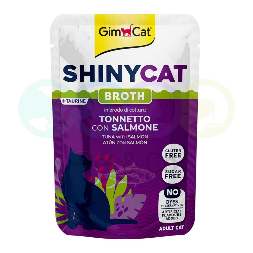 GimCat Broth for Cats with Tuna & Salmon 70g