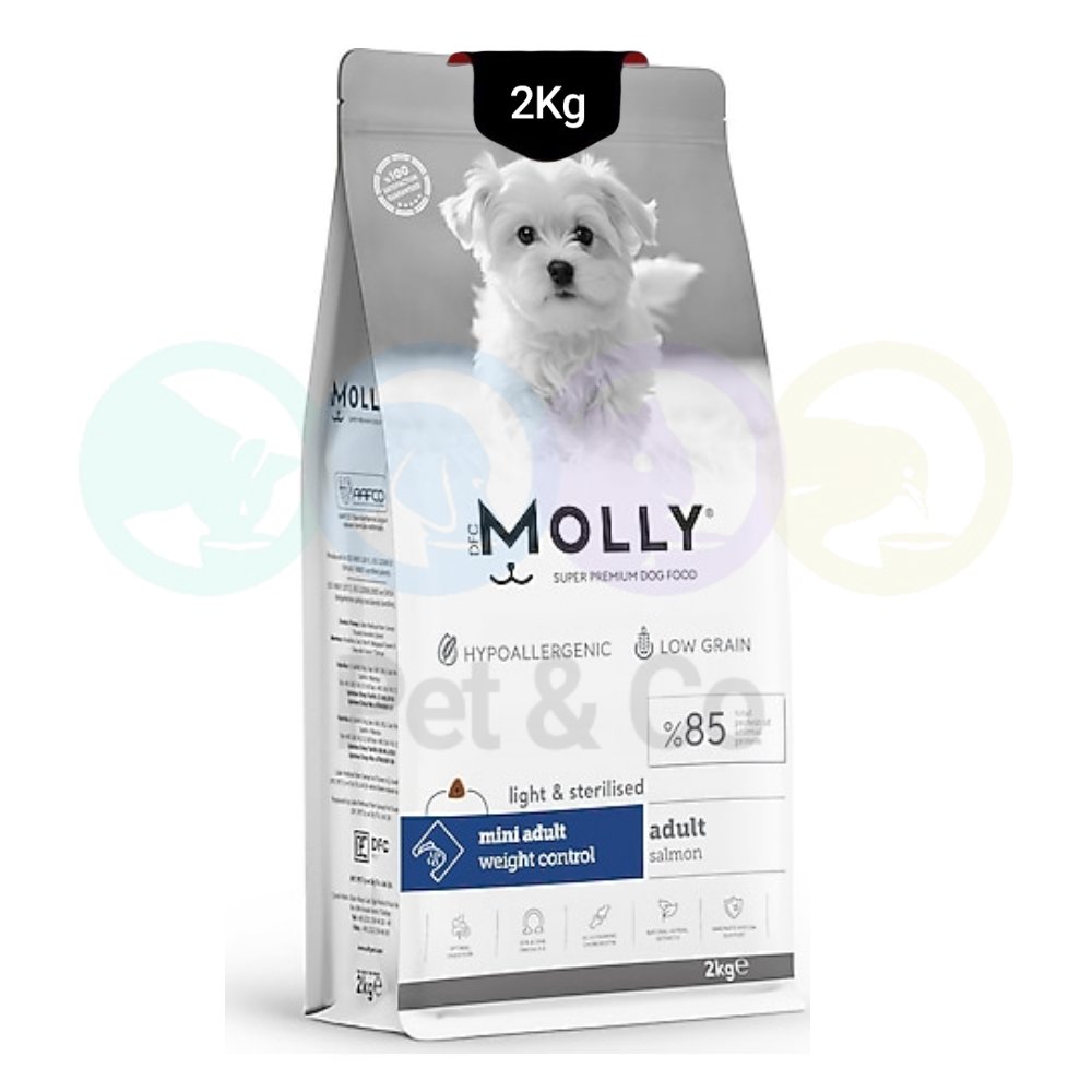 Molly Kibbles for Dogs Sterilised Mini Breed with Salmon 2kg