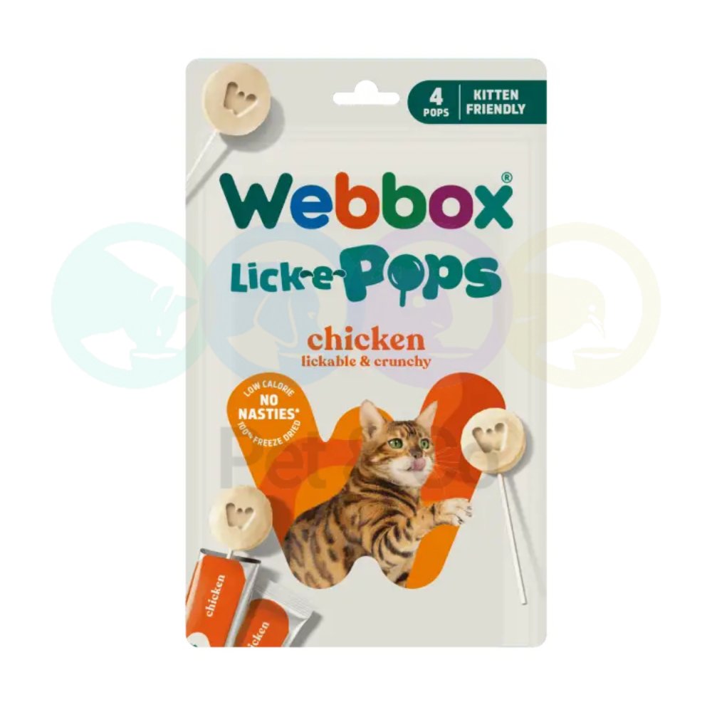 Webbox Cat Treats Lick-e-Pops with Chicken 4pcs