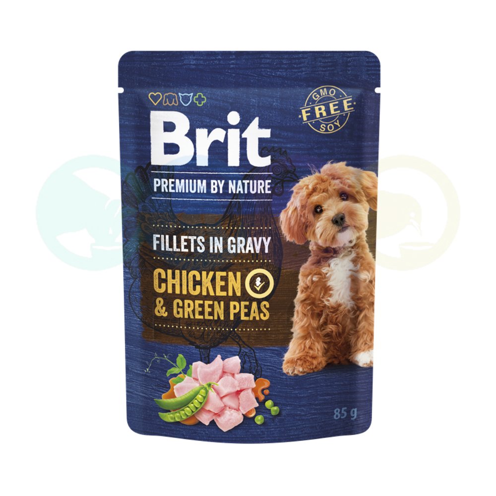 Brit Premium Dog Fillets in Gravy Chicken & Green Peas 85g