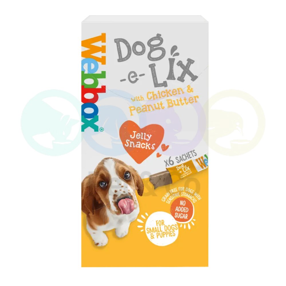 Webbox Dog-e-Lix Treats with Chicken & Peanut Butter 6×15g
