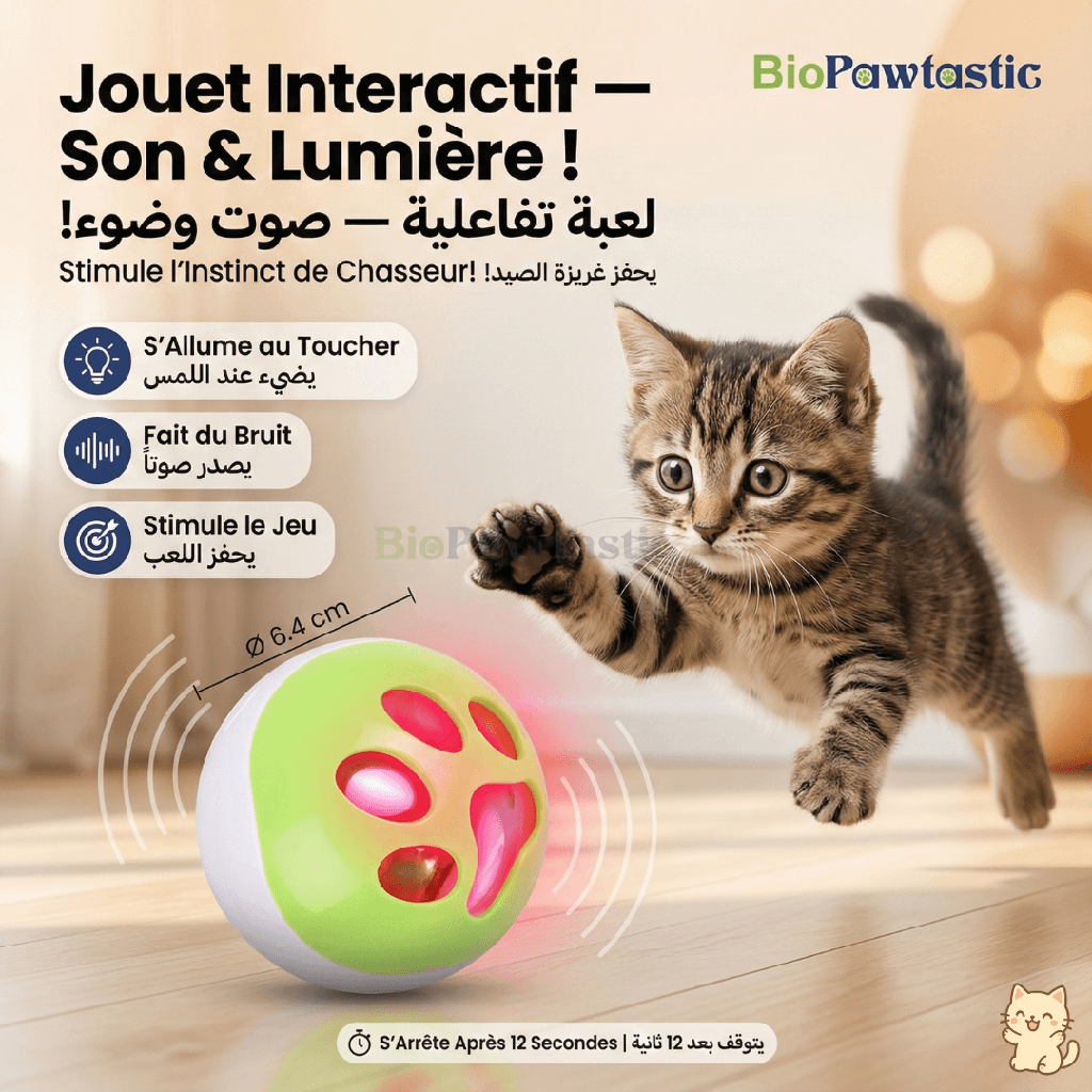 Sound & Light Cat Ball