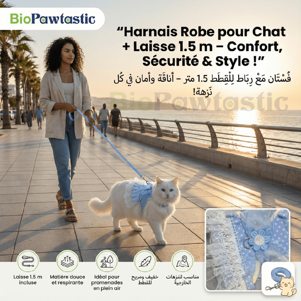 Cat Dress Harness with Leash