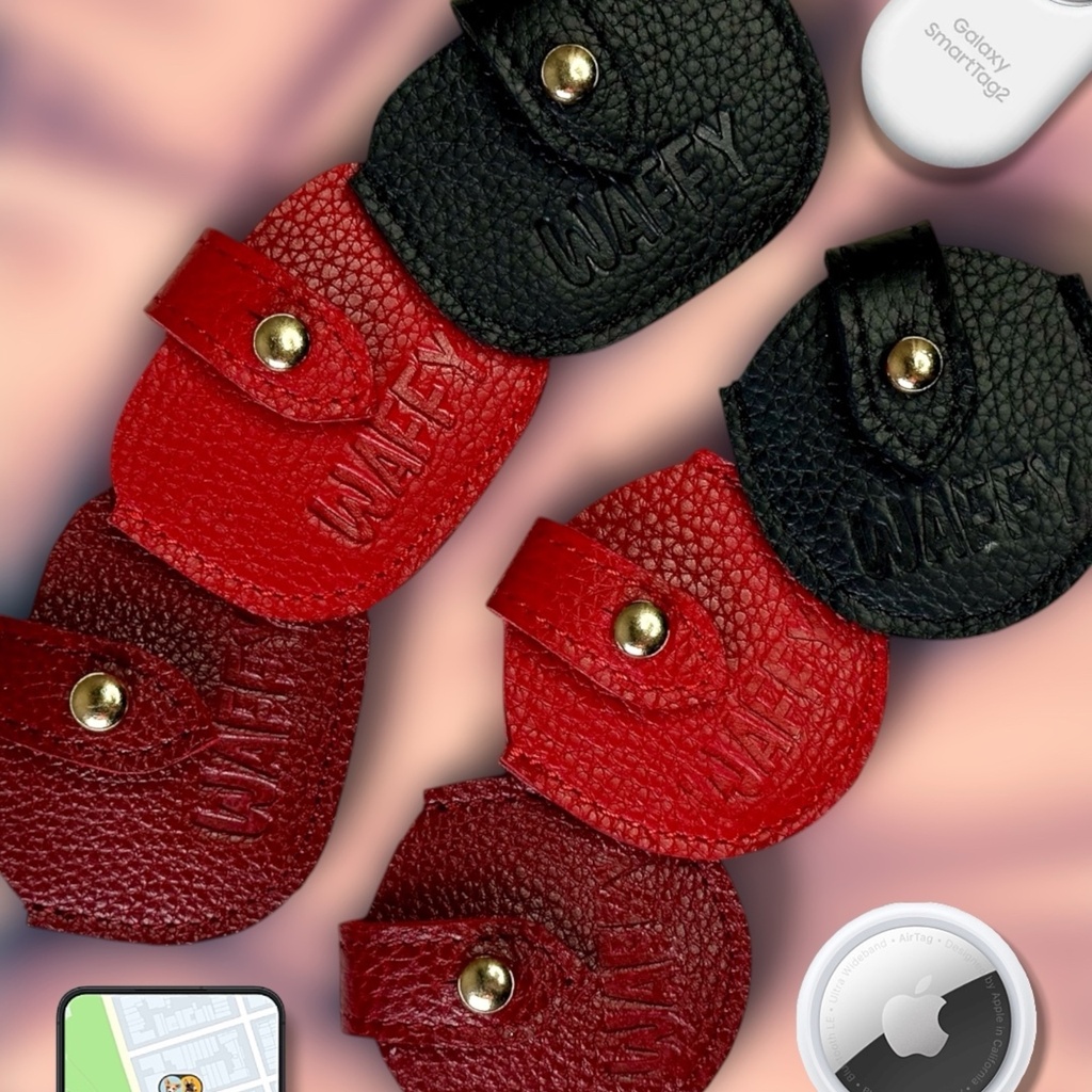 Étui en cuir WAFFY pour AirTag (Apple )