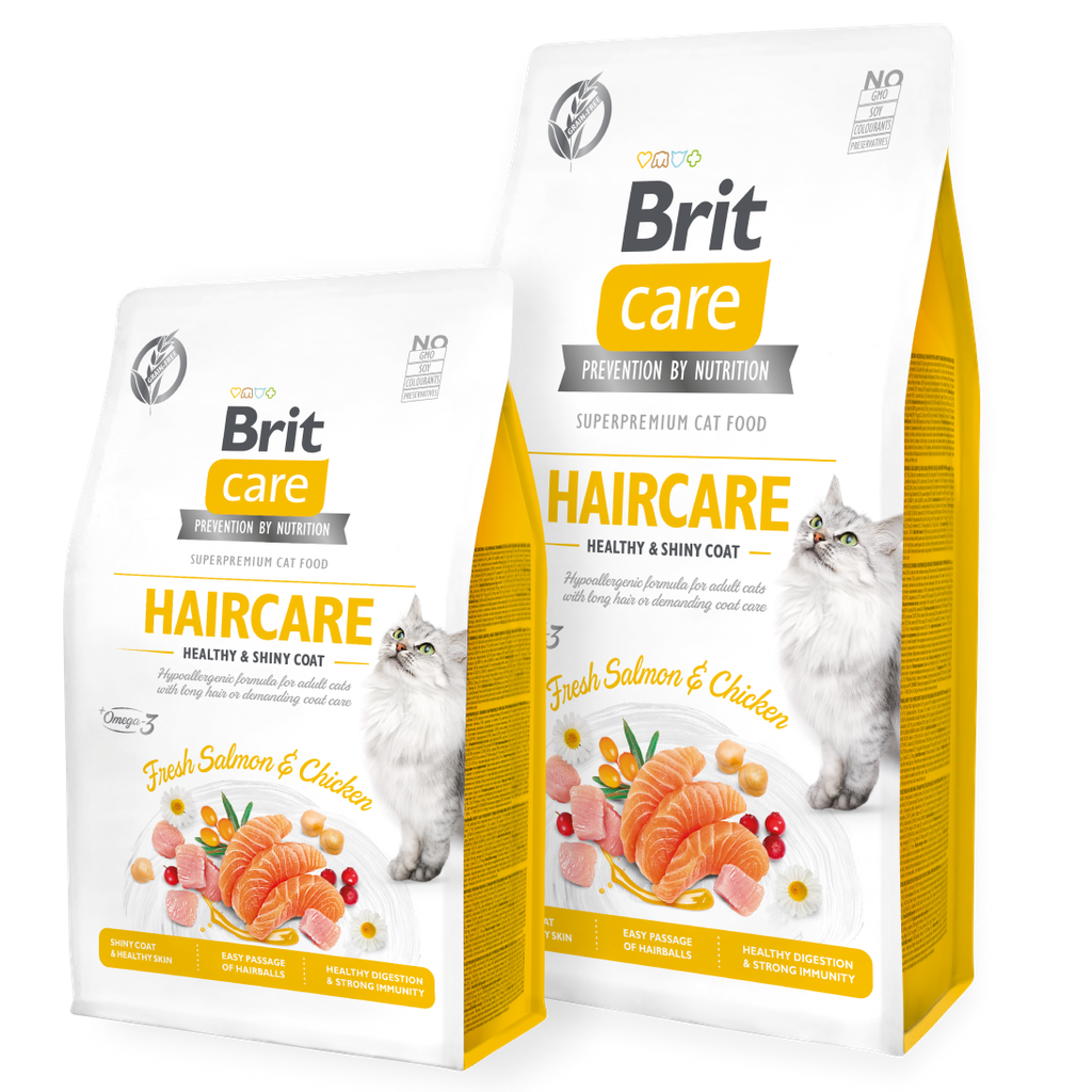 Brit Care Cat Grain-Free HAIRCARE HEALTHY AND SHINY COAT (2kg ou 7kg) - 2kg