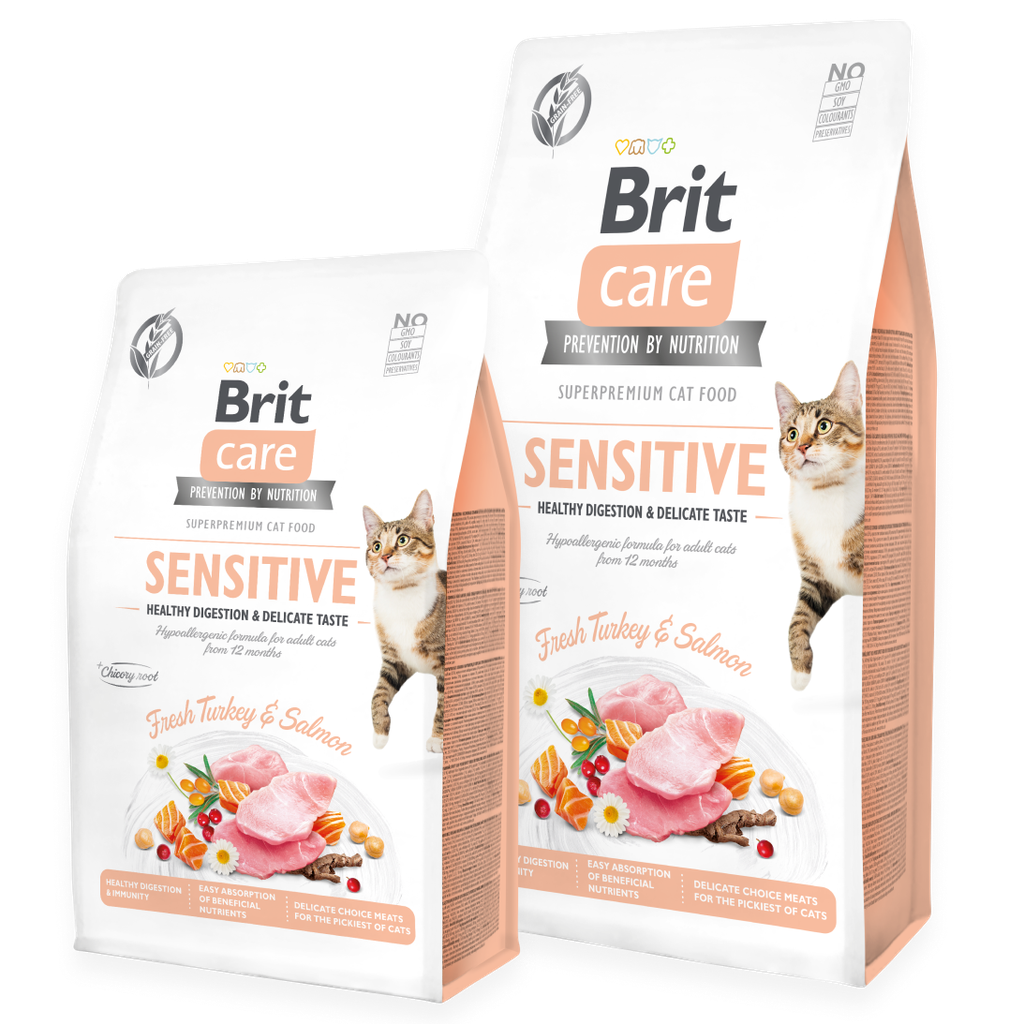 Brit care Cat Grain-Free Sensitive Healthy Digestion And Delicate Taste 2kg (chat sensible et exigent sans céréales)