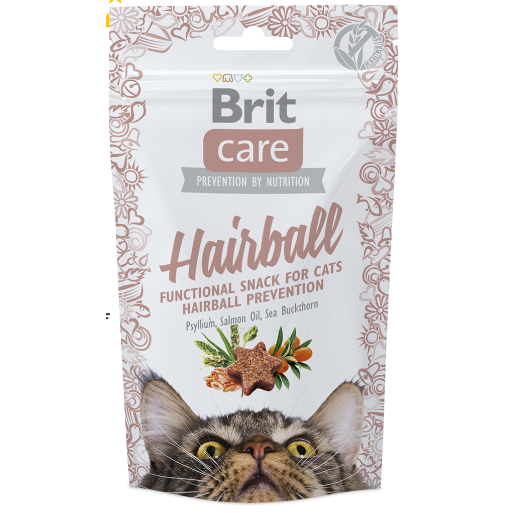 Brit Care Cat Snack HairBall (Canard) 50g