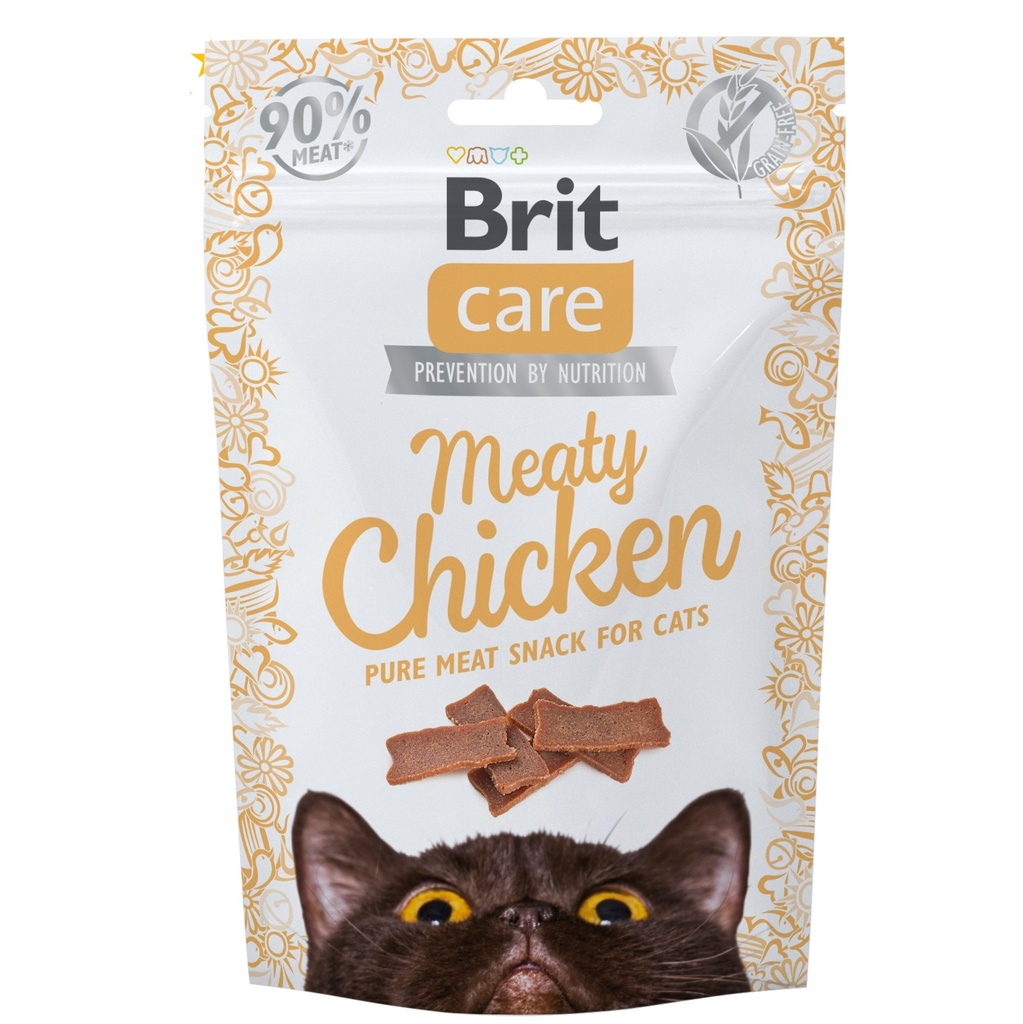Brit Care Cat Snack Meaty Chicken (Morceaux de Viande Poulet) 50g
