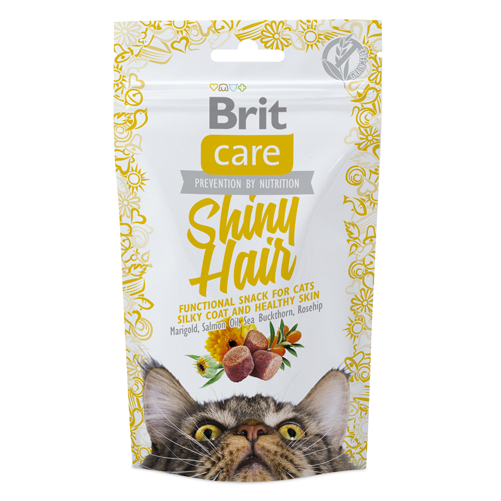 Brit Care Cat Snack Shiny Hair (Saumon) 50g