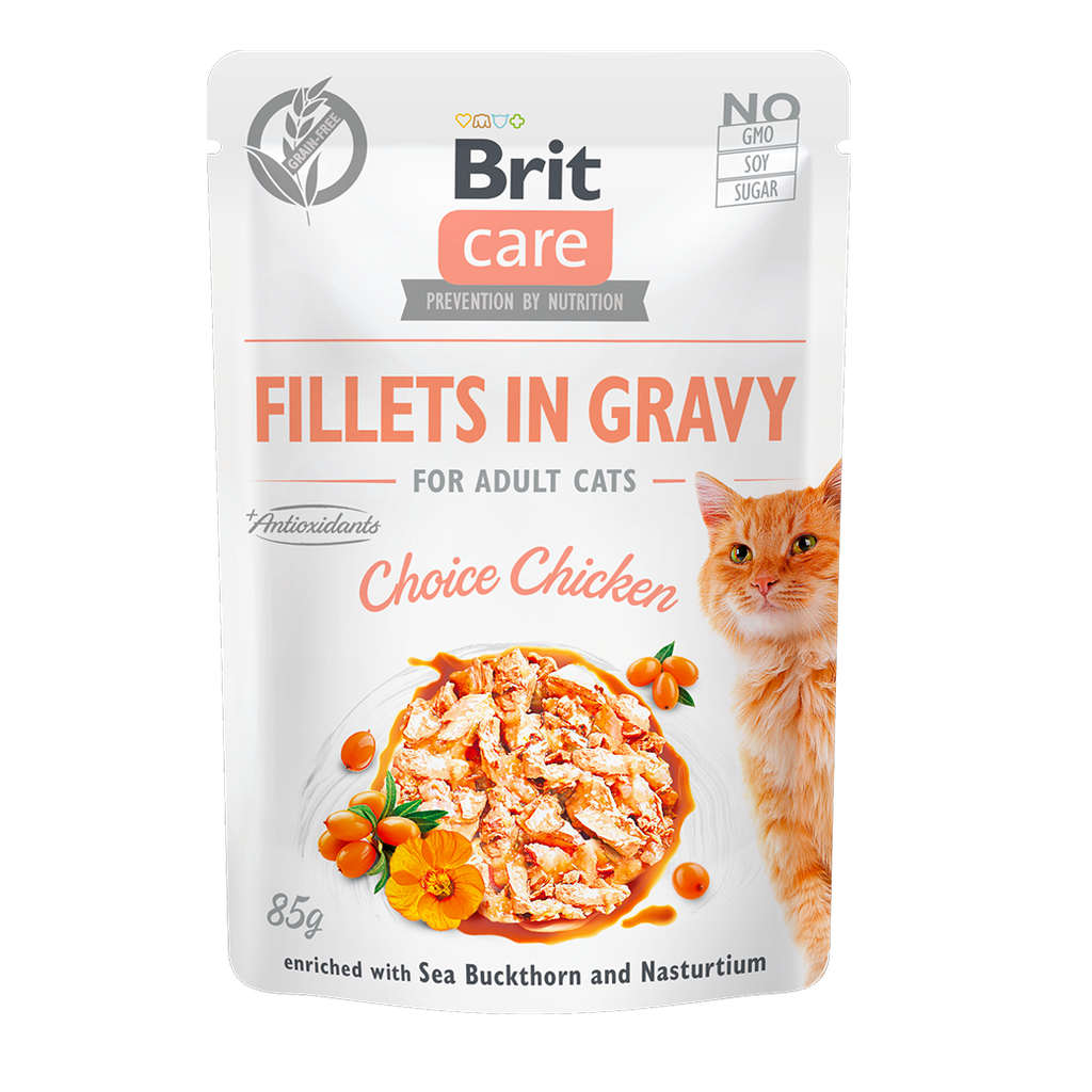 Brit Care Pochons en Sauce Pour Chat Choice Chicken (Poulet) 85g
