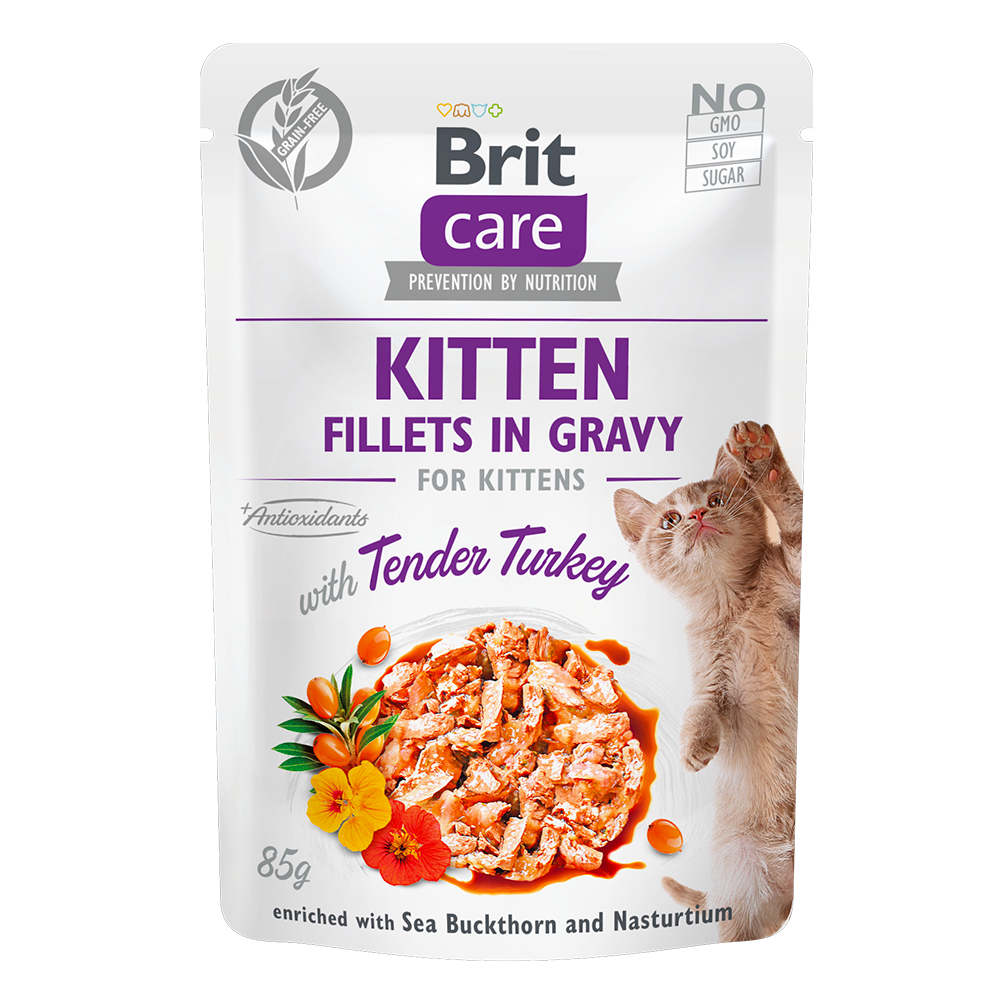 Brit Care Pochons en Sauce Pour Chaton Tender Turkey (Dinde) 85 g