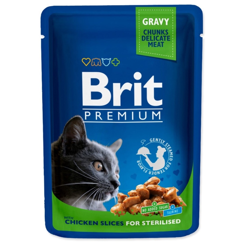 Brit Premium Pochon Poulet pour chat stérilisé 100g