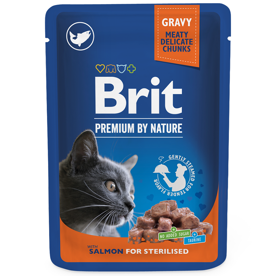 Brit Premium Pochon Saumon pour chat stérilisé 100g