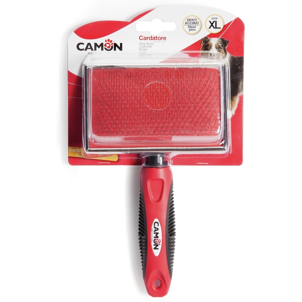 Camon Brosse de lissage avec picots en acier inoxydable 12cmx8cm