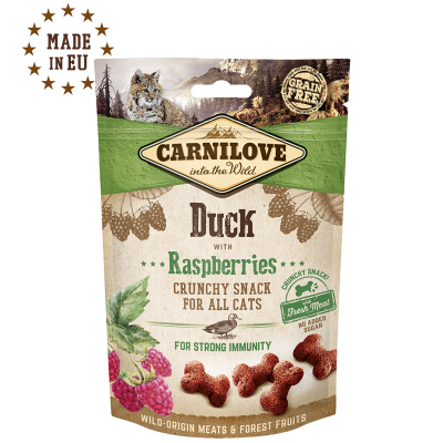 Carnilove Cat Snack Crunchy Duck with Raspberries (Canard) 50g