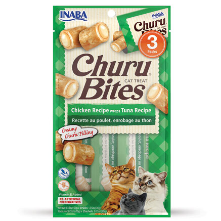 CHURU Bites friandises Bouchés Interieur Crémeux (Thon | Poulet) - Poulet au thon