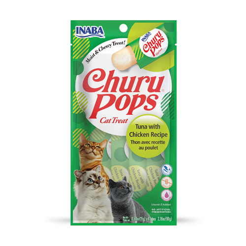 CHURU friandise sucettes (Thon ou Poulet) - 4 Sachets Thon au Poulet
