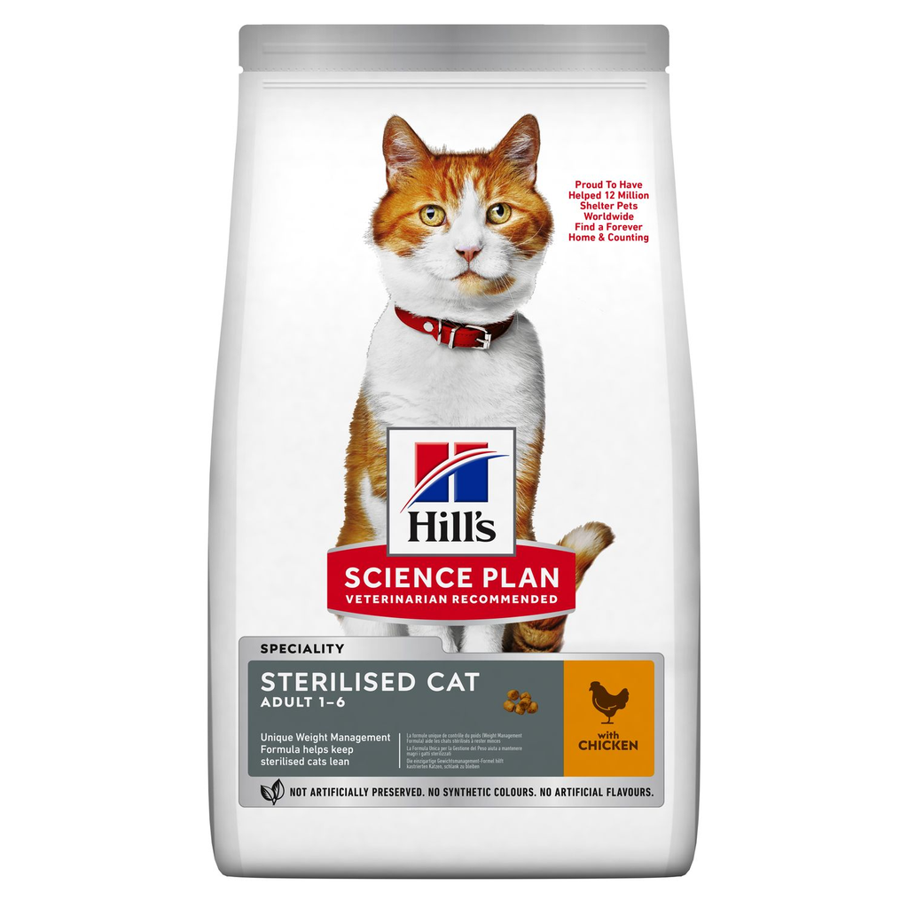 Hill’s Science Plan Croquettes Pour Chat Stérilisé Au Poulet (1.5kg | 3kg | 10kg) - 10 kg