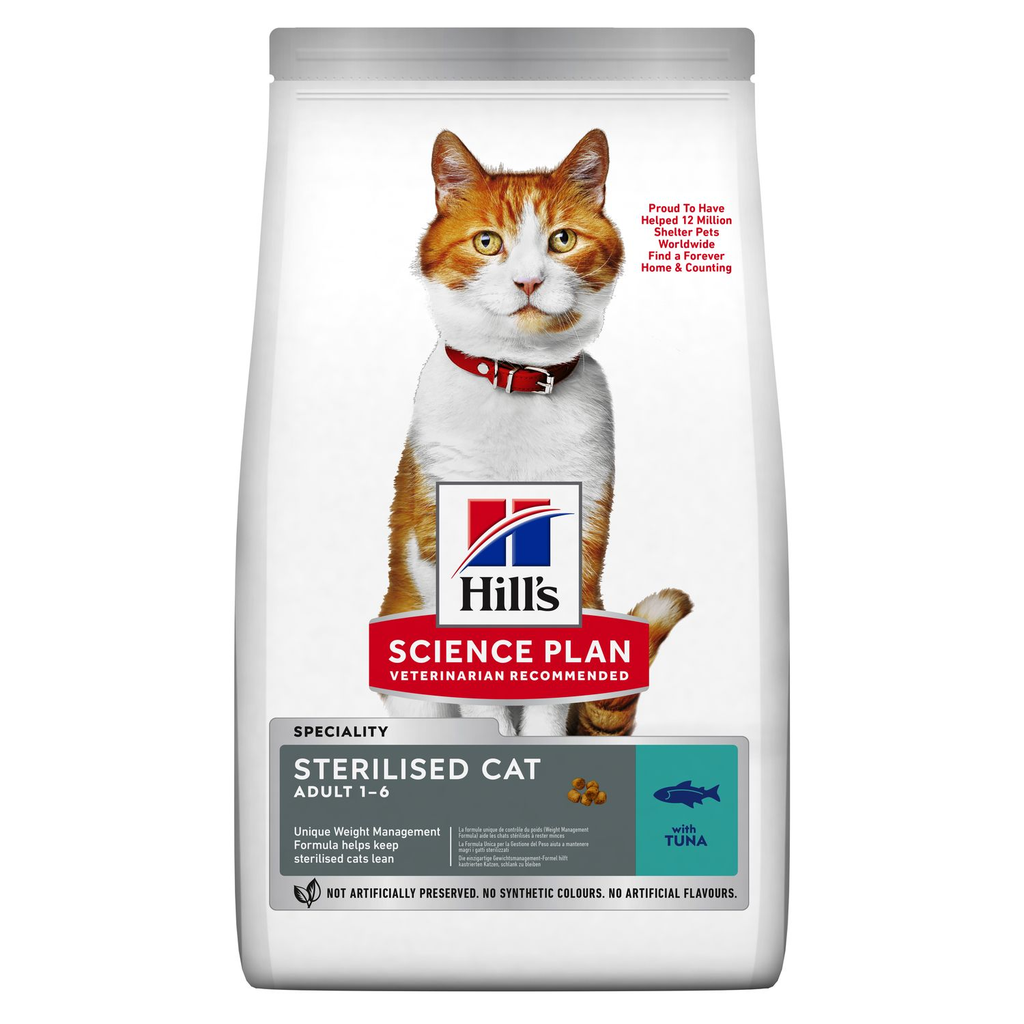 Hill’s Science Plan Croquettes Pour Chat Stérilisé Au Thon (1.5kg)