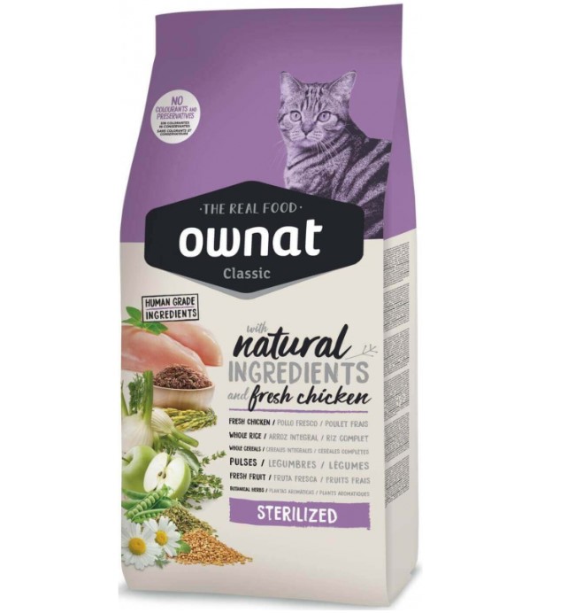 OWNAT Classic Sterilized pour chat adulte stérilisé (1.5kg | 4kg | 15kg) - 4 kg