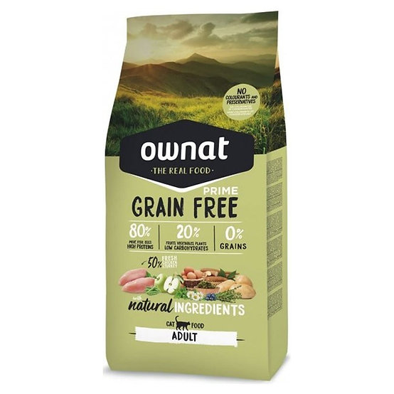 Ownat Grain Free Cat Prime Adult Poulet et Dinde 3kg | 8kg - 8kg