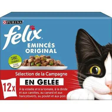 Purina Felix Sachets d'Émincés en Gelée pour chat - Sélection de la Campagne 12x85g