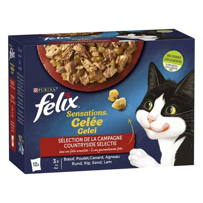Purina Felix Sensations Sélection de Campagne en Gelée 12x85g