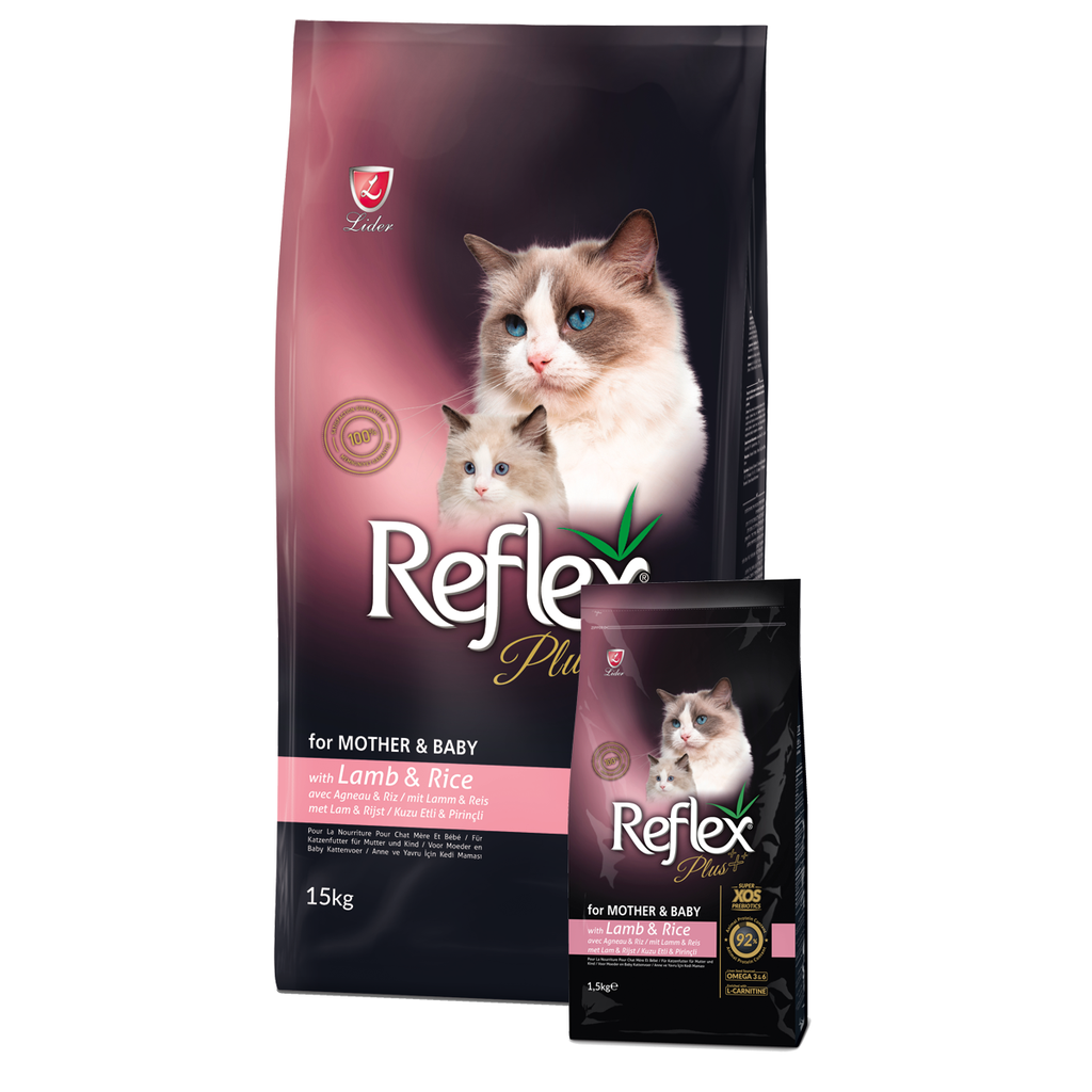 Reflex Plus Cat Mother ​​and​​ Baby Adult Food with Lamb and Rice (Agneau et Riz)