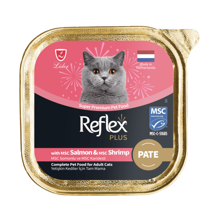Reflex Plus Pâté Au Saumon et Crevette Chat Adulte (Salmon And Shrimp for Adult Cats) 85 g