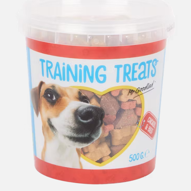 Biscuits d'entrainement pour chien Mr. Goodlad Boeuf et Poulet (500g)