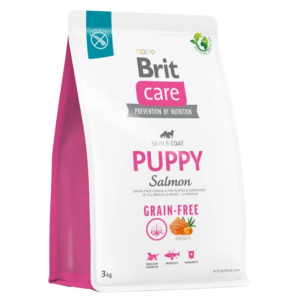 Brit Care Dog Grain-free Puppy Salmon Skin And Coat (Saumon pour Race Petite et Medium) 3kg