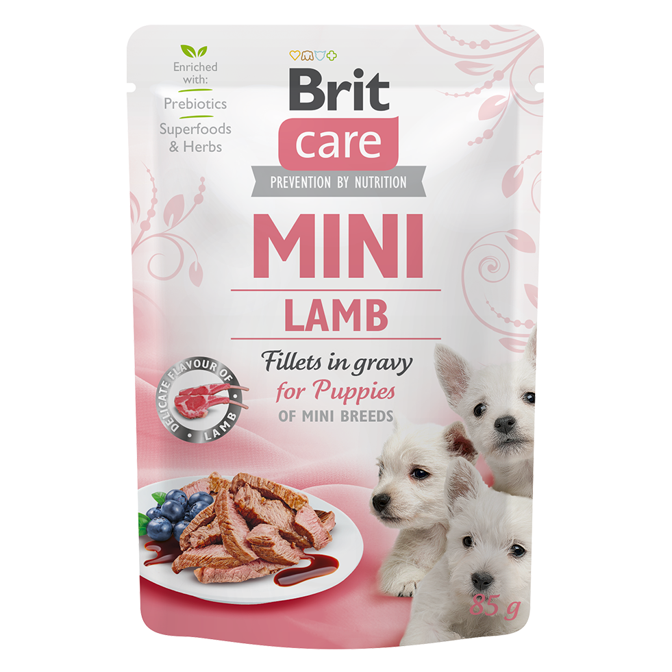 Brit Care Mini Lamb fillets in gravy for puppies (agneau) 85g
