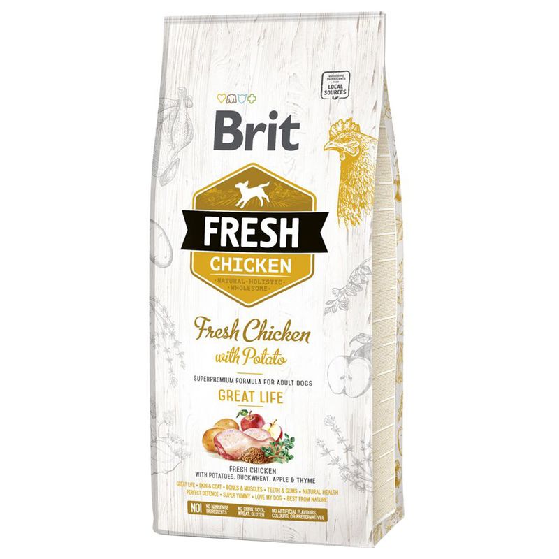 Brit Fresh Chicken With Potatos (Poulet Frais avec Pommes de Terre) Adulte Toutes Races Great Life 12 Kg