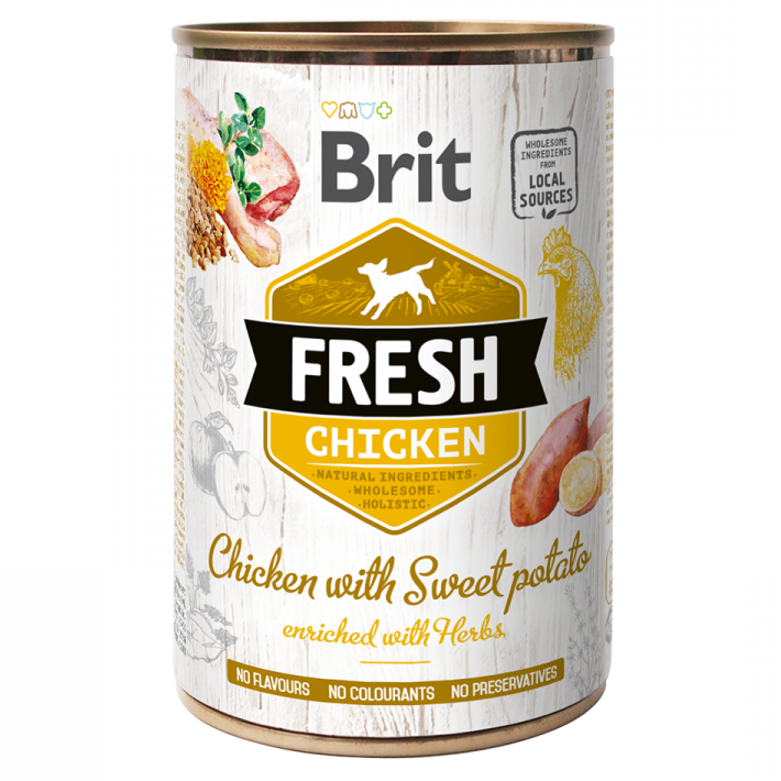 Brit Fresh Chicken with Sweet Potato (Poulet, Patate) 400 g
