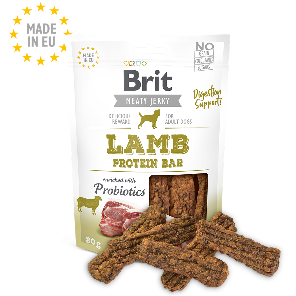 Brit Meat Jerky Snack– Agneau Protein bar (200g)