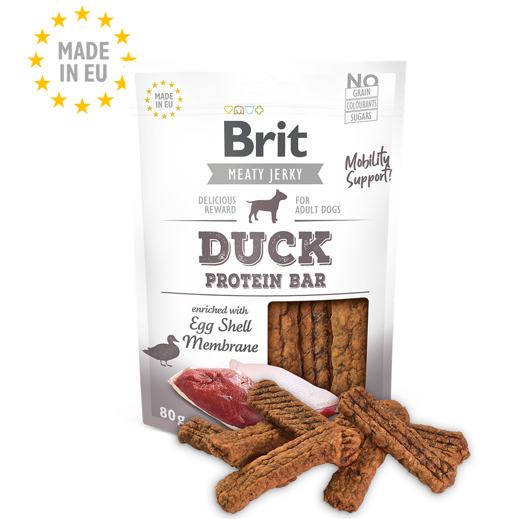 Brit Meat Jerky Snack– Canard Protein bar (80g)