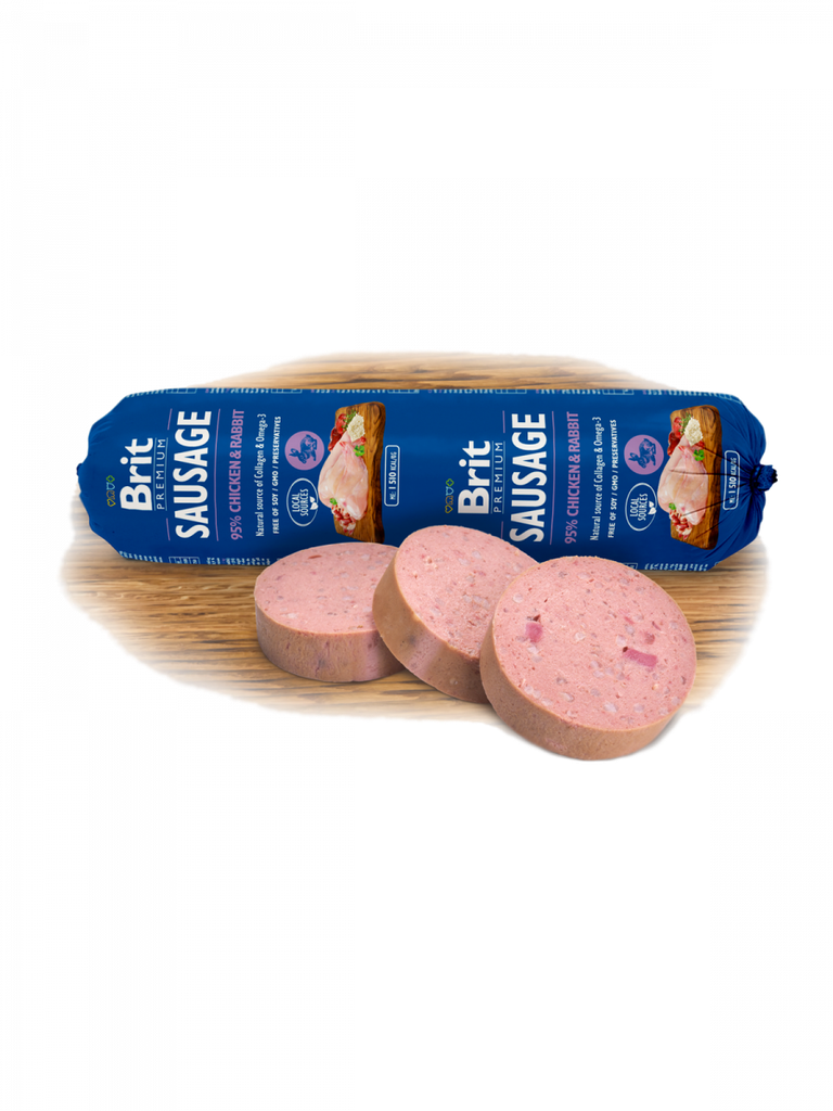 Brit Premium Sausage Chicken & Lamb Or Rabbit (Poulet/Agneau ou Poulet/Lapin 800g) - Poulet/Lapin