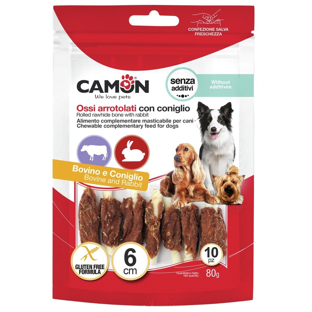 Camon Rolls Snack Mini Rabbit Chien 10pcs (Lapin)