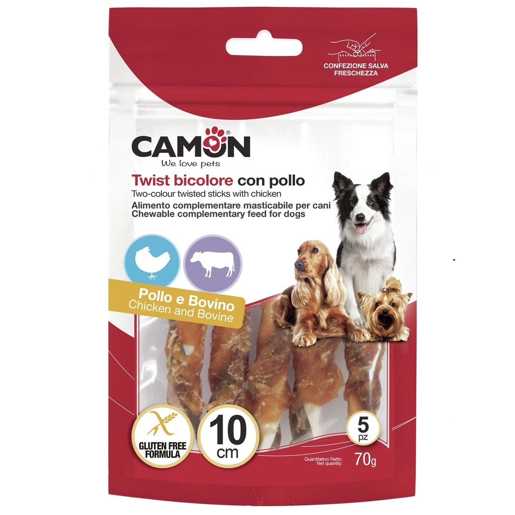 Camon Twisted Sticks with Chicken Chien 5pcs (Poulet)