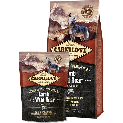 Carnilove Dog Croquettes Lamb Wild Boar Pour Chien Toutes Races (Agneau Sanglier) 12kg