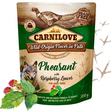 Carnilove Dog Paté Pheasant with Raspberryleaf (Faisan) 300g