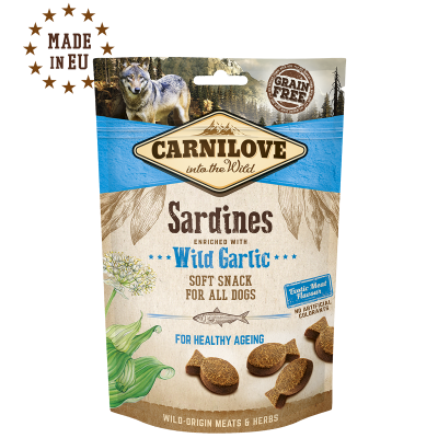 Carnilove Dog Snack Sardines enriched with Wild garlic (Sardine) 200g