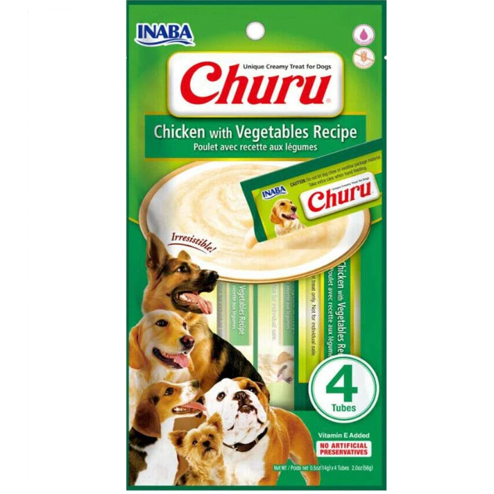 Churu Chicken with Cheese Recipe | Salmon | Tuna or Vegetables (4 Tubes) - Poulet/Légumes