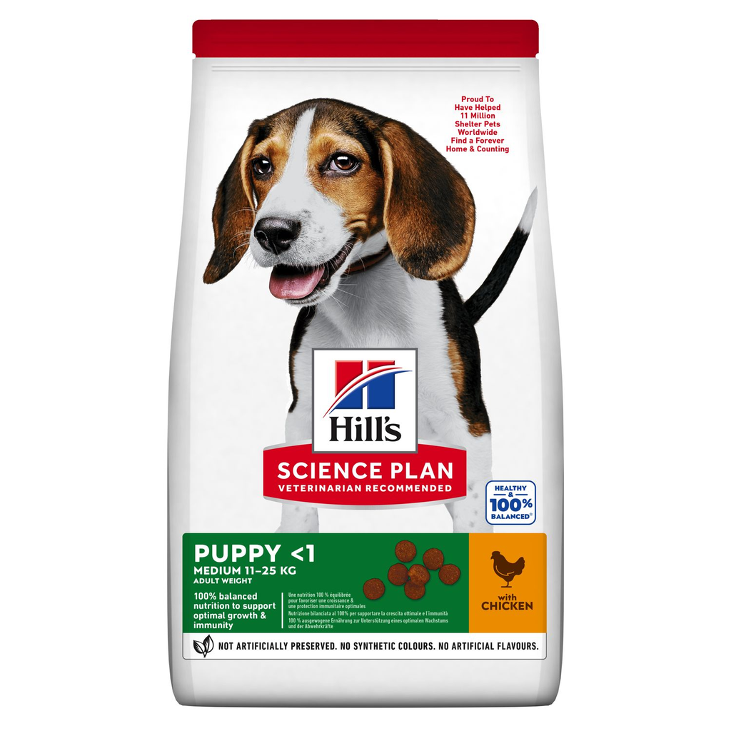 Hill’s Science Plan Aliment Pour Chiot Medium Au Poulet (2.5kg | 14kg) - 2.5 kg