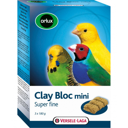 Bloc d'argile Pour Petits Oiseaux Clay Bloc Mini 3×180g