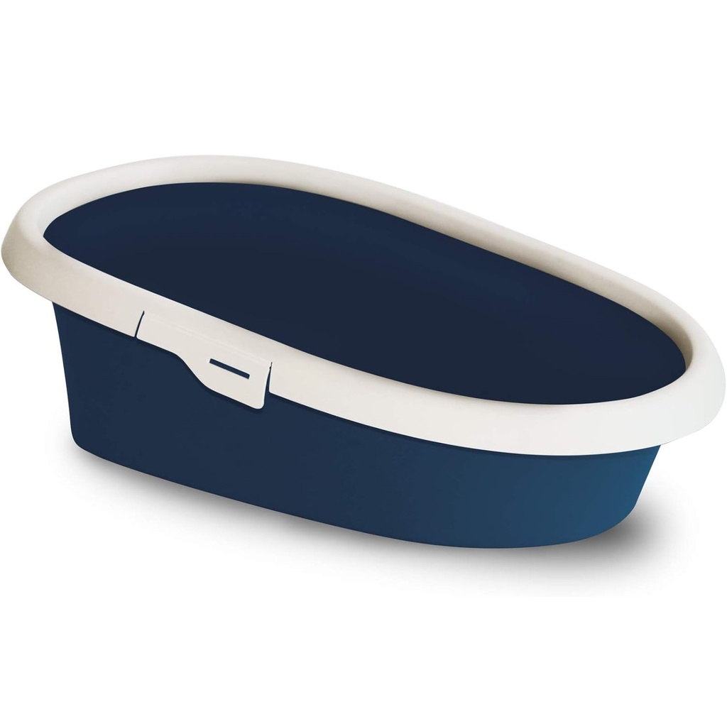 Bac à Litière Grande Taille avec Rehausse Anti-Projection