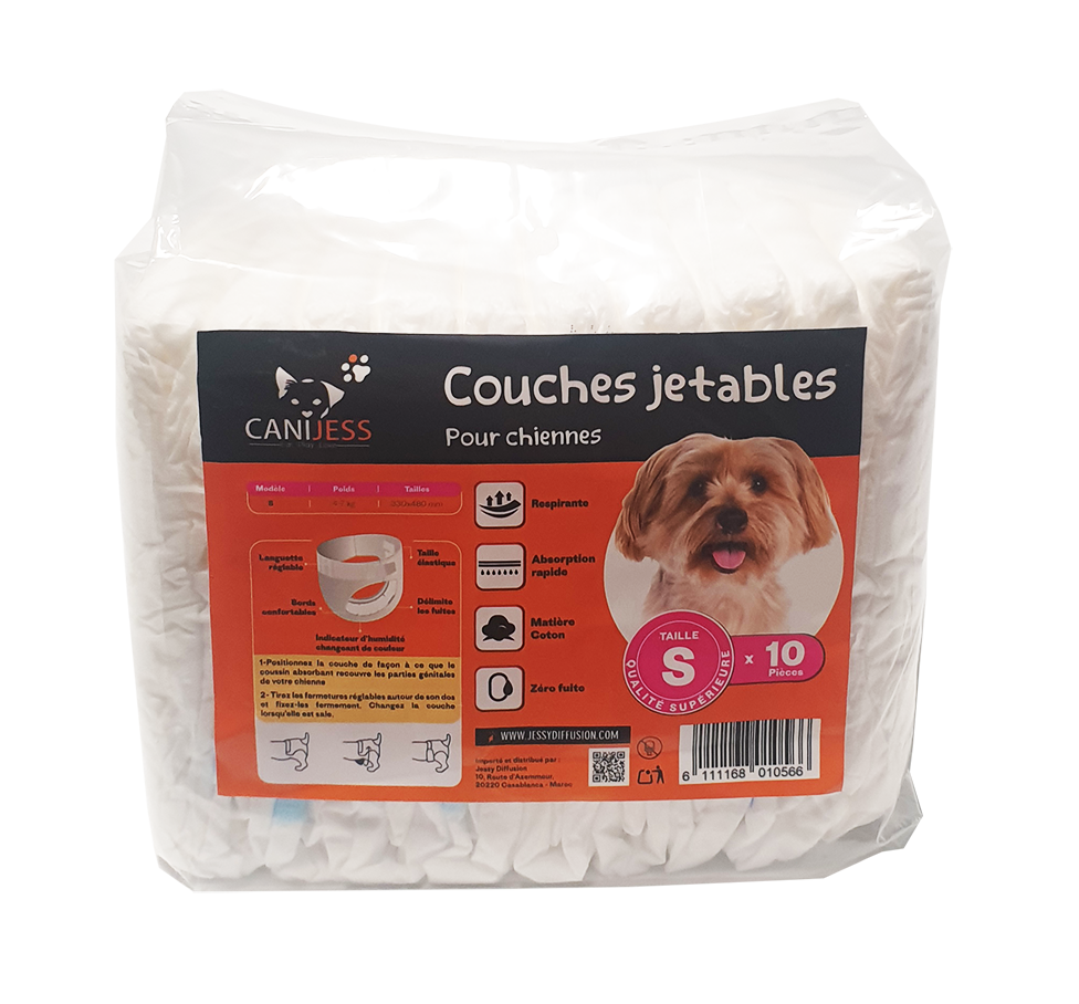 Couches jetables x 10 Canijess S / M / L - S